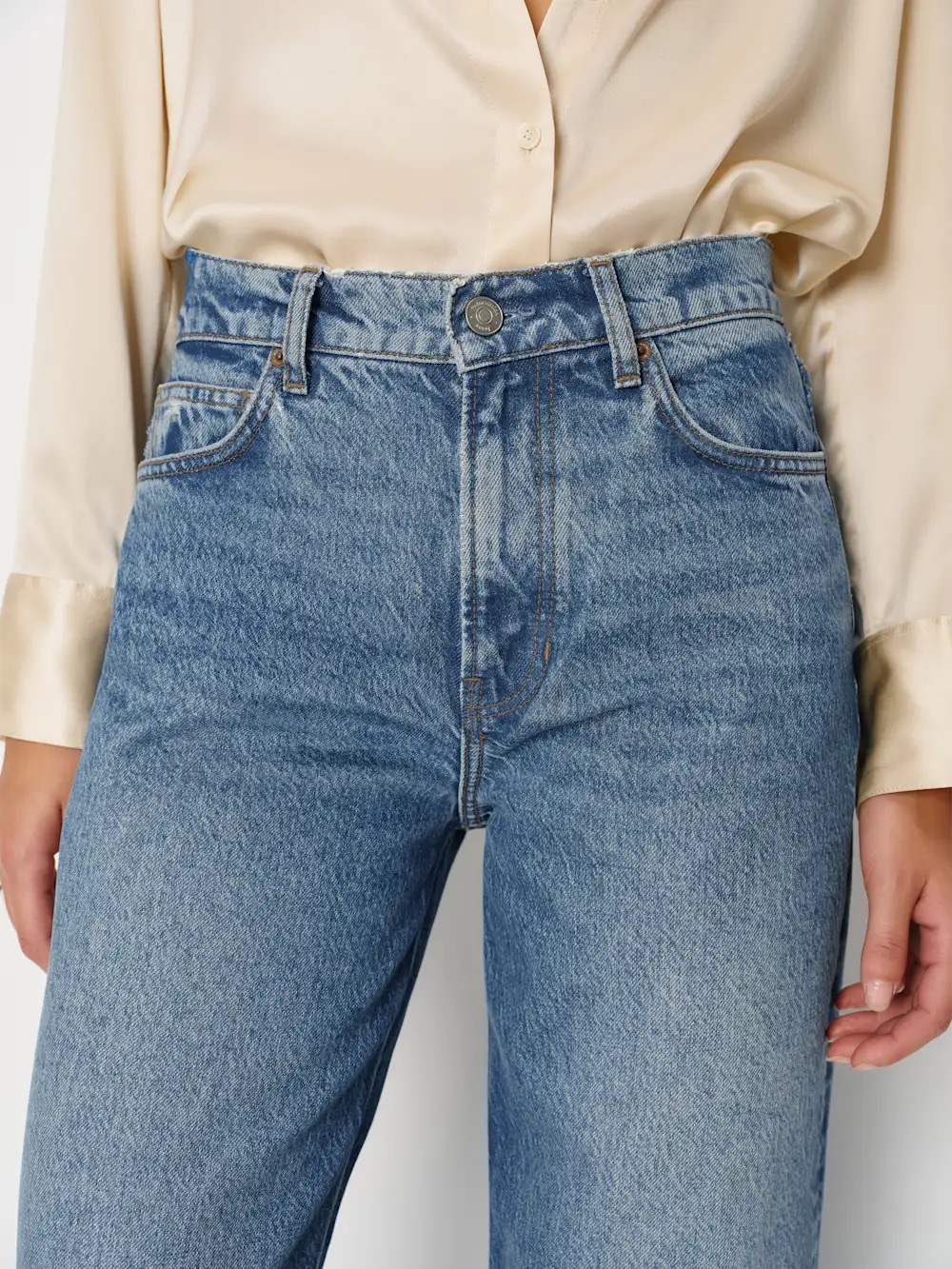 Cary High Rise Slouchy Wide Leg Jean in Colorado - Picture 3 of 7